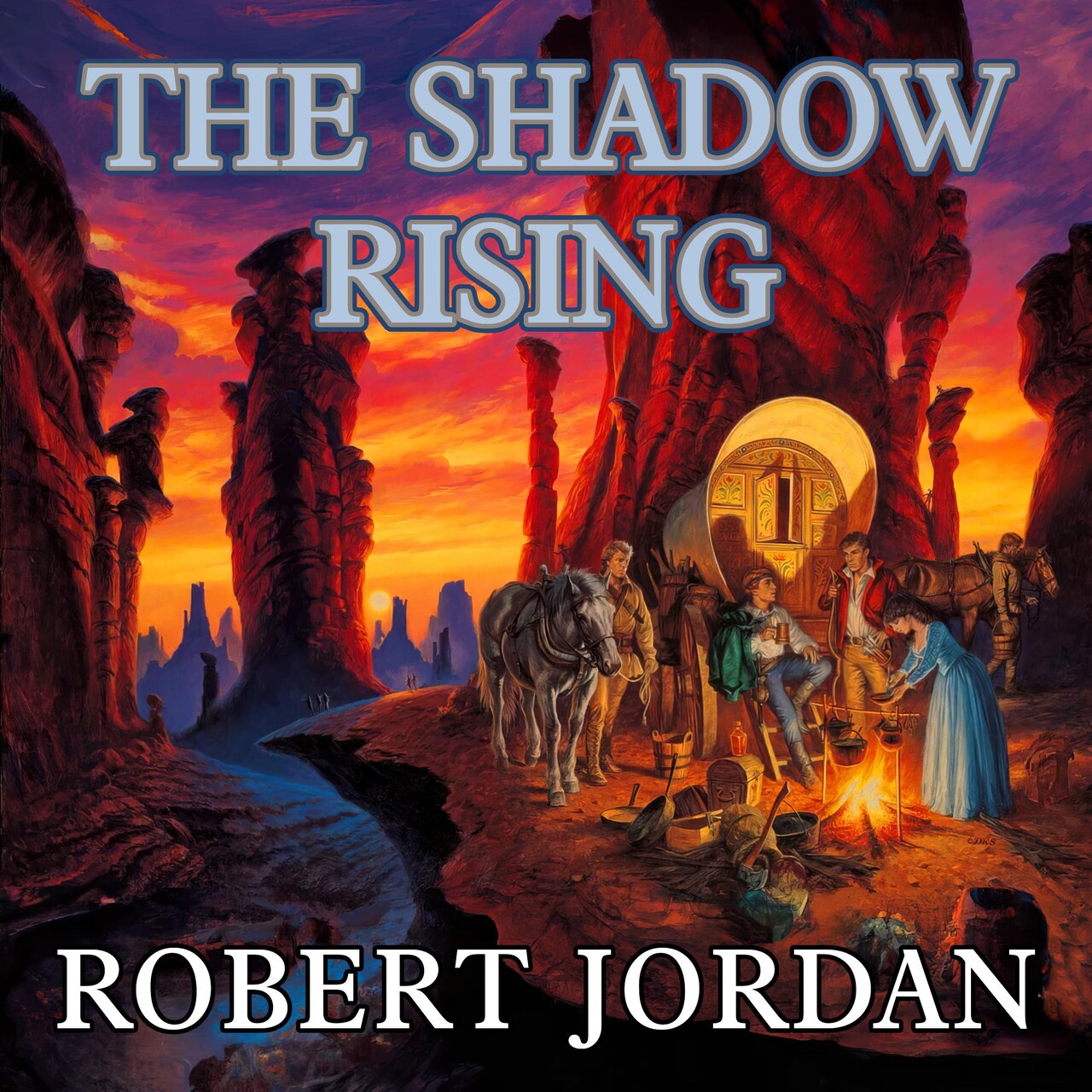 Audiobook cover for Best of Robert Jordan: The Shadow Rising; The Fires of Heaven; Lord of Chaos; A Crown of Swords (The Wheel of Time Series)