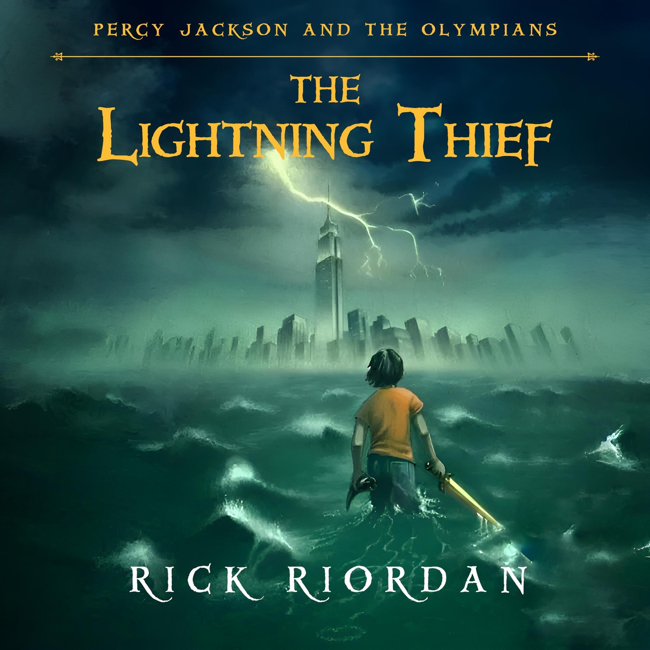 Audiobook cover for The Lightning Thief