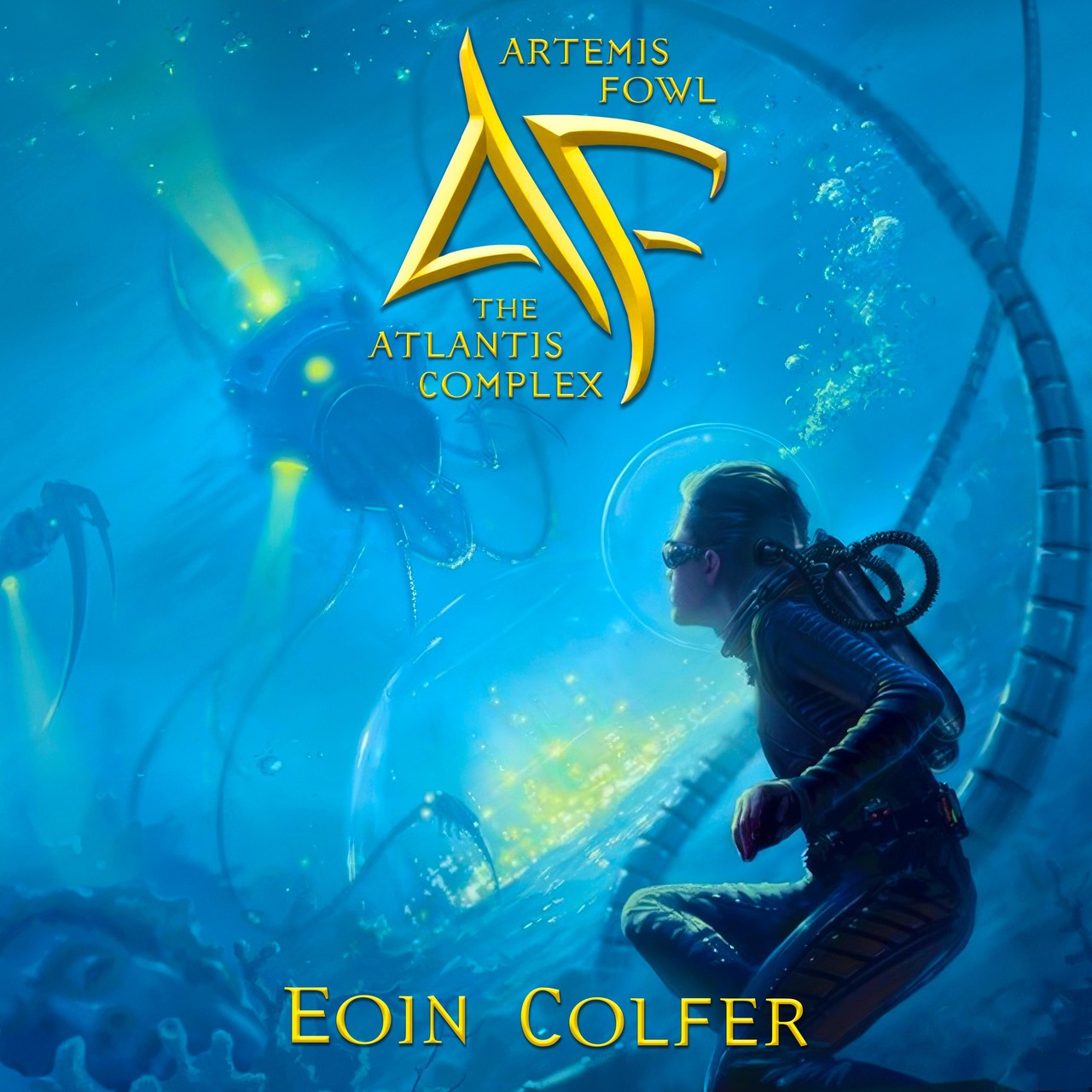 Audiobook cover for Artemis Fowl and the Atlantis Complex