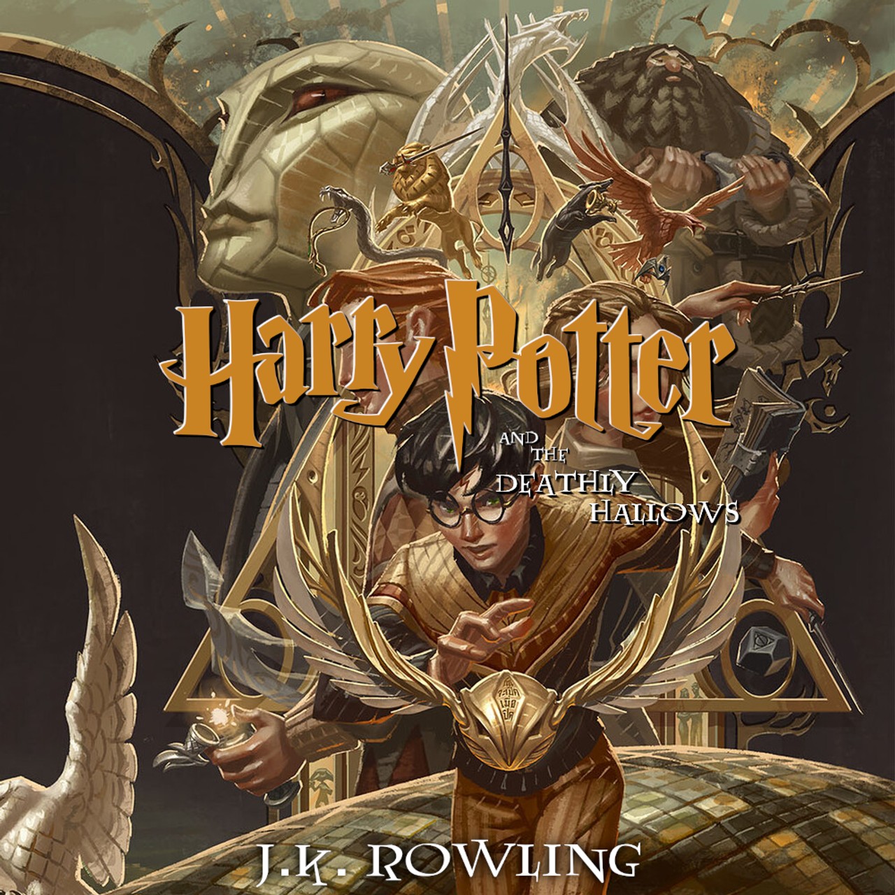 Audiobook cover for Harry Potter and the Deathly Hallows