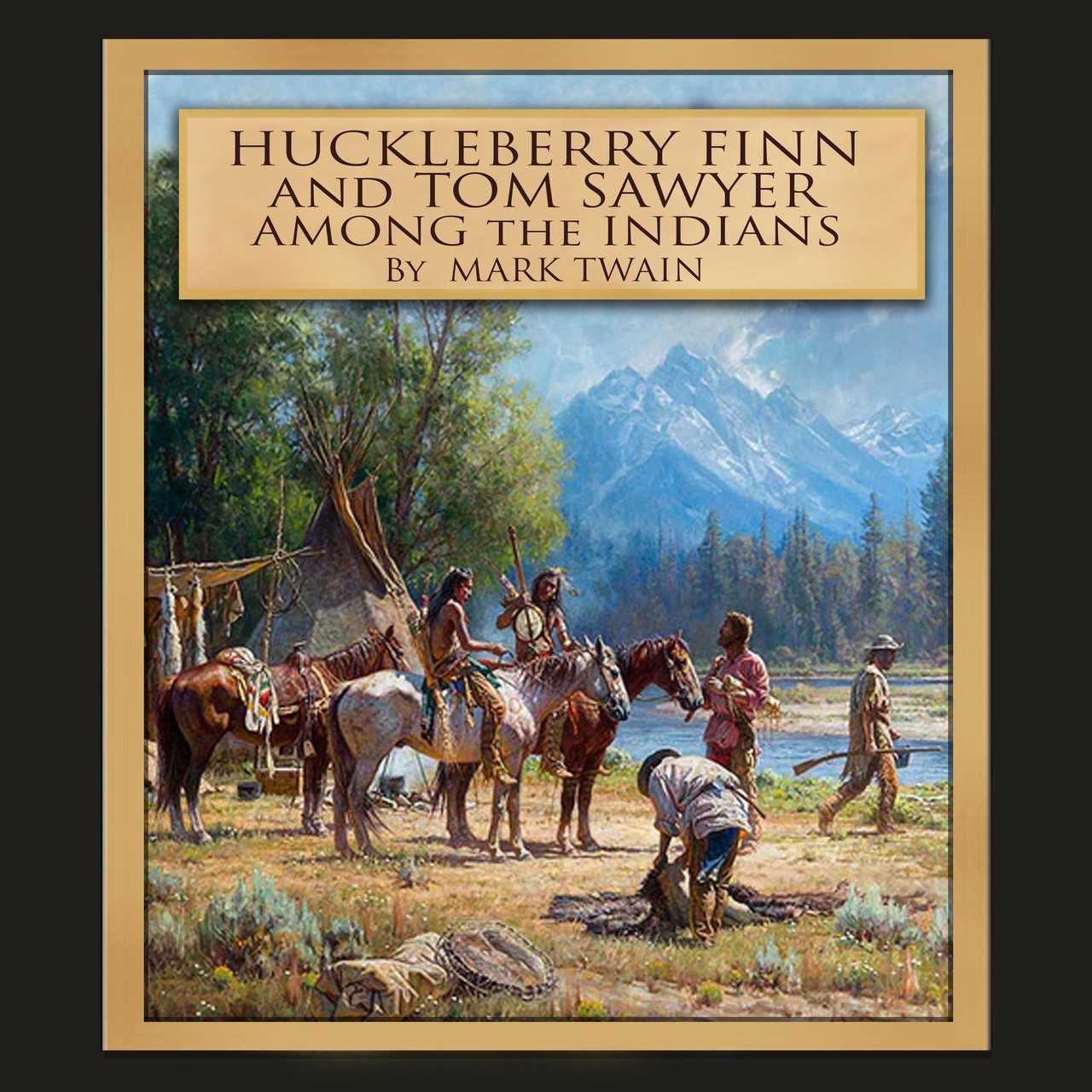 Audiobook cover for Mark Twain's Huck Finn and Tom Sawyer among the Indians