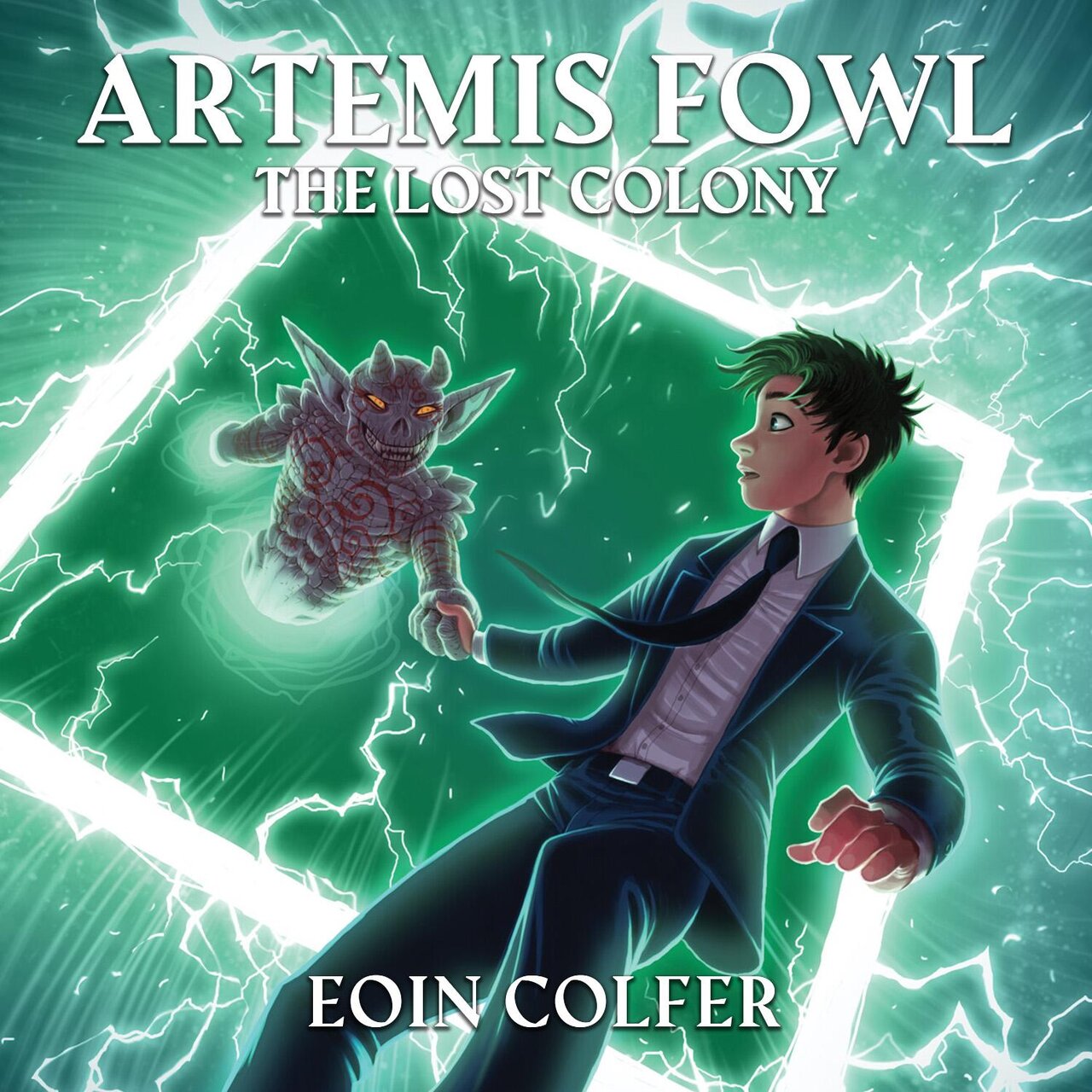 Audiobook cover for Artemis Fowl. The Lost Colony